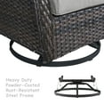 thumbnail image 6 of PARKWELL 2-Pieces PE Rattan Curved Outdoor Sectionals with Cushions, Gray, 6 of 9