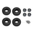thumbnail image 2 of 4pcs RC Crawler Wheels Hub and Tires Set, Anti Scratch Plastic Aluminum Alloy Wheel Rim Kit for RC Car 120x46mm, 2 of 7