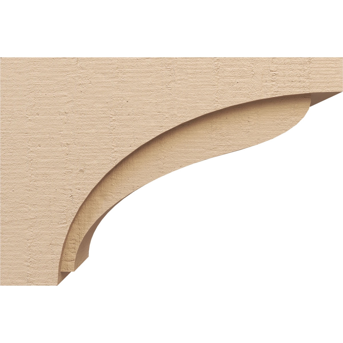 9"W x 27"D x 18"H Classic Helena Rough Cedar Woodgrain TimberThane Corbel, Primed Tan