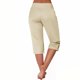 thumbnail image 4 of TaTaai Women's Side Slit Yoga Capri Pants High Waist 7/8 Length Stretchy Work Pants Non See Through Casual Lounge Bottoms Tummy Control Gym Gift, 4 of 7
