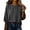 Black——Fall Saving, variant on 3/4 Sleeve Shirts for Petite Women Cotton Linen Crew Neck Blouses Casual Loose Fit Plain Tops for Fall Holiday Gray M