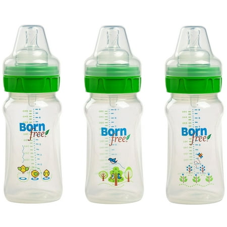 Born Free 9 Ounce Deco Baby Bottle - 3 Pack