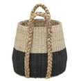thumbnail image 6 of Household Essentials Cattail and Paper Terra Basket, Natural and Black, 6 of 7