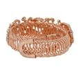 thumbnail image 2 of Wrap Around Rhinestone Flowers Wide Bangle Bracelet, 2 of 2