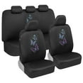 thumbnail image 2 of BDK Blue Butterflies Car Seat Covers for Women, Full Set with Steering Wheel Cover and Seat Belt Pads – Front and Rear Covers with Matching Embroidered Accessories, Fits Most Car Truck Van SUV, 2 of 9