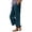 z-260529-1-Dark Green, variant on SNKSDGM Women's Plus Linen Pants Women Summer Boho Linen Pants Women Plus Size Petite Women Casual High Waist Pants Drawstring Capri Pants with Pockets Wide Leg Cropped Pants