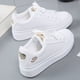 thumbnail image 2 of Zapatos de mujer de primavera y verano, superficie de cuero PU, estilo deportivo transpirable, zapatos casuales, zapatos de tabla, zapatos blancos de estudiante, zapatos bajos, 2 of 6