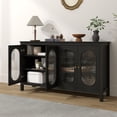 thumbnail image 6 of YOCWO Black Sideboards and Buffets, Modern Storage Cabinets with 2 Doors and Adjustable Shelves Buffet Cabinet for Kitchen Dining Room Living Room Bedroom, 31.05"L*15.75"W*31.42"H, 6 of 8