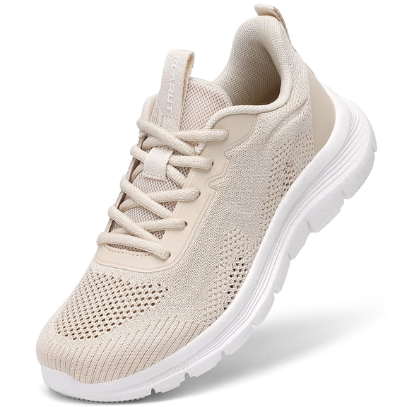 Rumpra Women's Lightweight Running Sneakers, Breathable Mesh Cushioned Shoes with Non Slip EVA Outsole for Gym Jogging Daily Wear