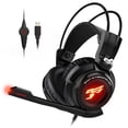 thumbnail image 1 of Somic Wired Gaming Headset Portable 7.1 provide you with fine Channel Vibrating LED Light USB Interface Video Watching Notebook Computer Headphone Black, 1 of 9
