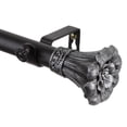thumbnail image 2 of Rod Desyne Blossom Window Set Curtain Rod 120"-170" Black, 2 of 4