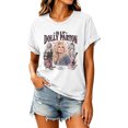 thumbnail image 3 of Women's Dolly Shirts Country Music Legend T-Shirt Crewneck Short Sleeve Shirt Vintage Graphic Tee Loose Fit T-Shirt Casual Tops S, 3 of 5