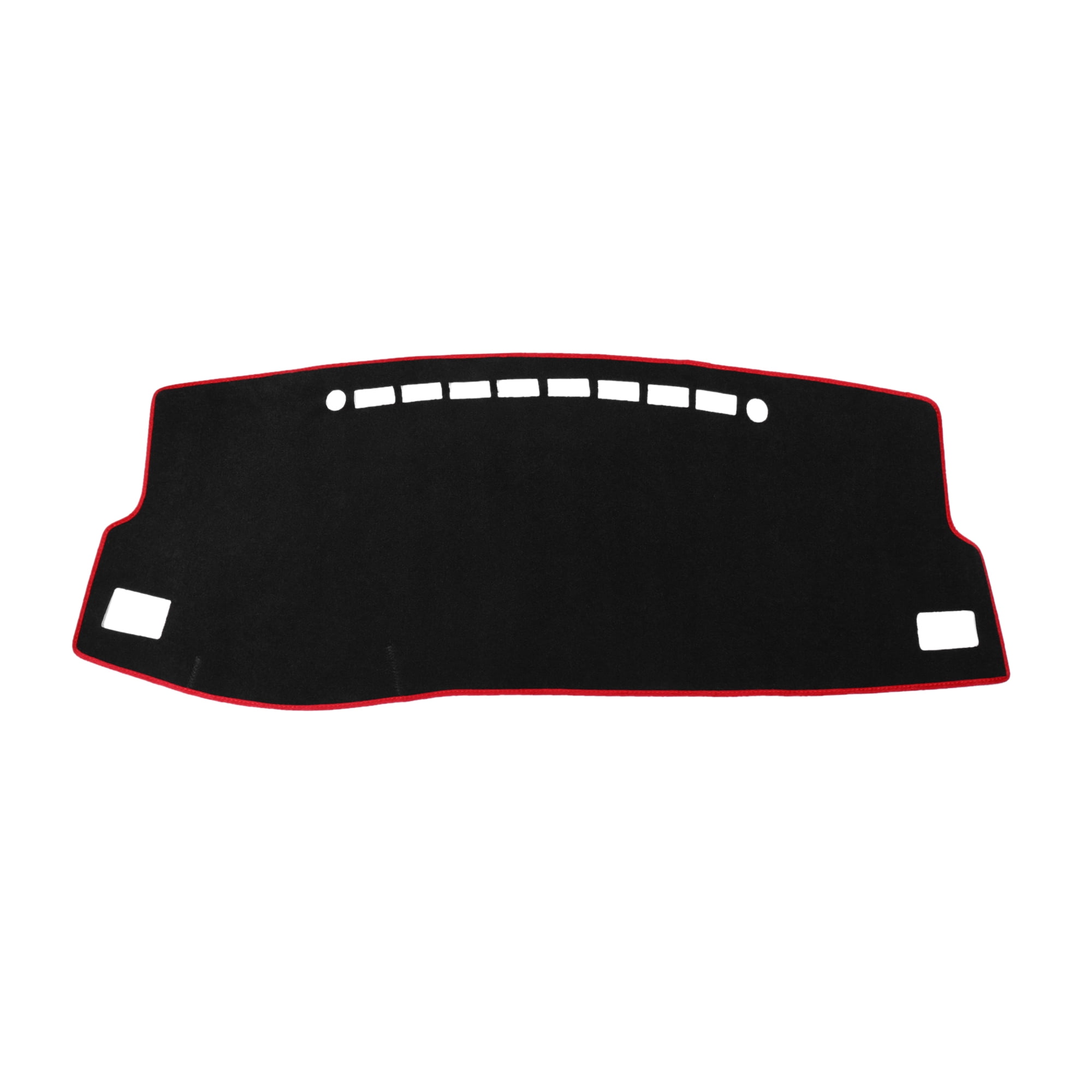 X AUTOHAUX Car Dashboard Cover Nonslip Black Red Dash Cover Mat Sun Pad for Ford Fiesta 2015-2016 