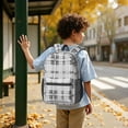 thumbnail image 6 of Black and White Checkered Pattern 17" School Backpacks for Teens,Waterproof Oxford Fabric,S-Shape Padded Straps for School,Travel,Hiking,Camping, 6 of 6