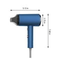 thumbnail image 3 of Professional Ionic Hair Dryer 800W Compact Travel Blow Dryer with Removable Nozzle for Fast Styling and Frizz Control, Ideal for Home and Salon Use(Blue),Ccwuwei, 3 of 8