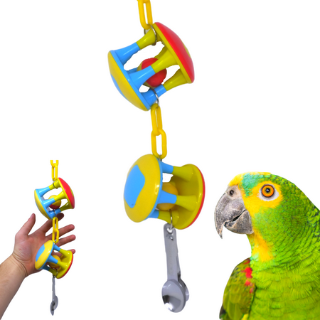 Spoon Cage Ball Medium Large Puzzle Rattle Toys (Duo)
