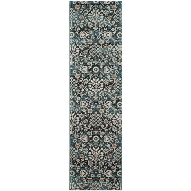 Safavieh Serenity 3'3" X 5'3" Power Loomed Rug in Turquoise and Cream