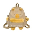 thumbnail image 1 of Mochila de peluche de capibara, gran capacidad, informal, ligera, para la universidad. Oreja amarilla, 1 of 9