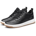 thumbnail image 2 of Men's Fashion Casual Sneakers Invisible Height Increasing 2.4 Inches Taller Elevator Shoes Outdoor Oxfords, 2 of 13
