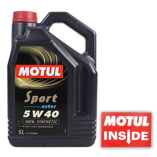 Motul 105700 Sport 5W40 Full Synthetic Ester Motor Oil 5W