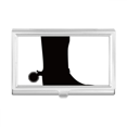 thumbnail image 1 of Women's Black High Boots Outline Pattern Business Card Holder Case Pocket Box Wallet, 1 of 3