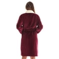 thumbnail image 3 of Just Love Solid Kimono Robes for Women (Wine Sherpa, Small), 3 of 3