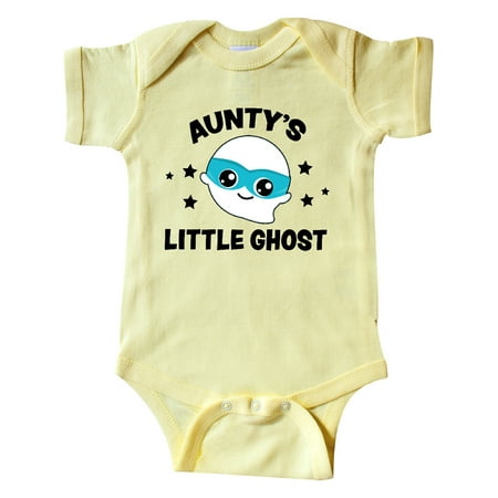 

Inktastic Cute Aunty s Little Ghost with Stars Gift Baby Boy or Baby Girl Bodysuit