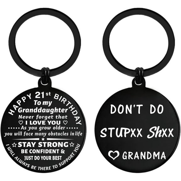 21st Birthday Decorations for Her, 21 Year Old Birthday Gift Ideas for Daughter Granddaughter Women, Keychain