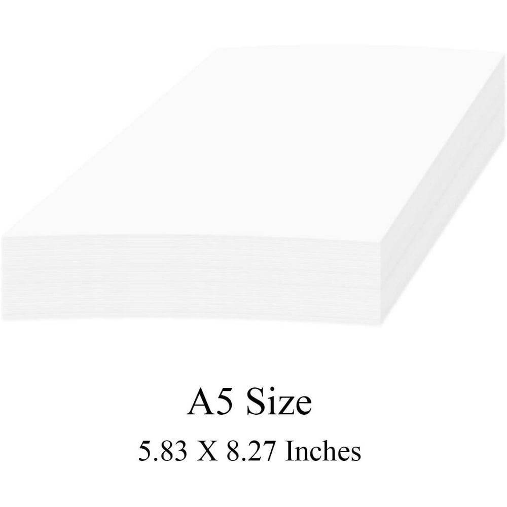 A5 Premium Multi Purpose White Paper 24 lb (90 GSM) For Copy, Printing, Writing 5.83" x 8.