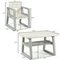 thumbnail image 2 of Gymax Kids Table and 2 Chairs Set Toddler Table w/ Storage Shelf For Baby Gift White, 2 of 10