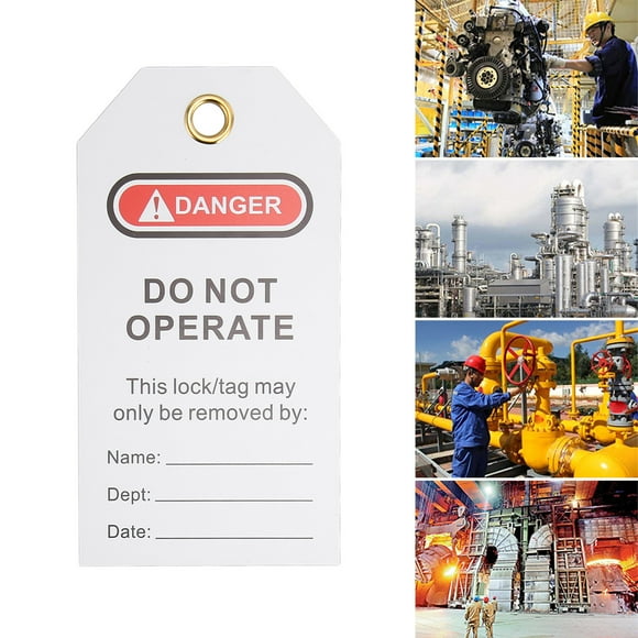Lockout Tagout Tag, PVC Plastic 20PCS Loto Sign for Equipment