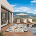 thumbnail image 3 of Colorful Flowers Outdoor Rug for Patio/Deck/Porch, Non-Slip Large Area Rug 3 x 5 Ft, Watercolor Retro Blue Pink Floral Indoor Outdoor Rugs Washable Area Rugs, Reversible Camping Rug Carpet Runner, 3 of 8