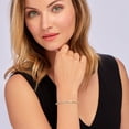 thumbnail image 2 of Ross-Simons 0.80 ct. t.w. CZ Paper Clip Link Bracelet in 18kt Gold Over Sterling, Women's, Adult, 2 of 5