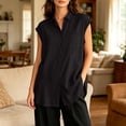 thumbnail image 6 of Sheghy Womens Tank Tops Plus Size Women Spring Summer Cotton Linen Loose New Sleeveless Top, Crew Neck Blouse, 6 of 6