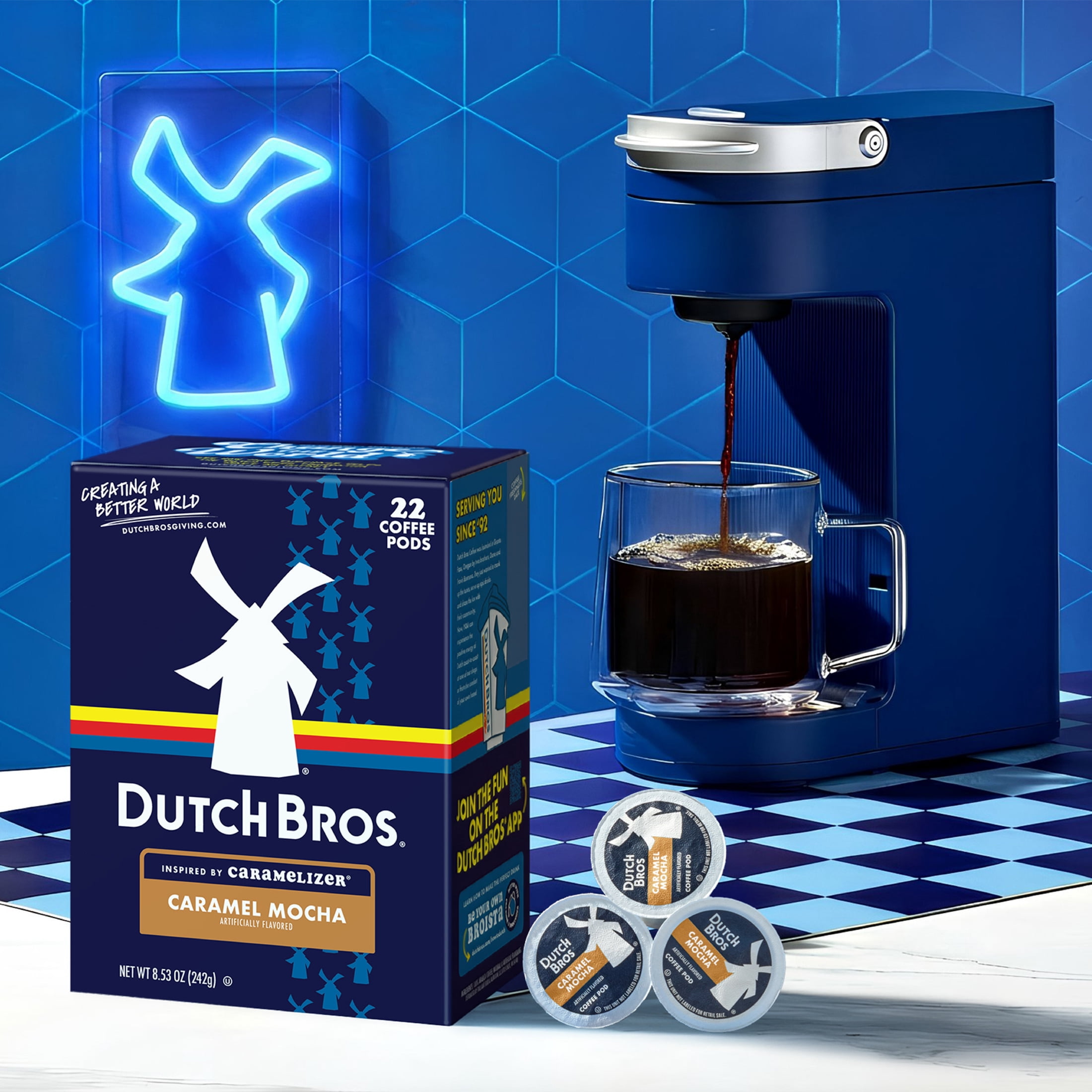 Dutch Bros Caramel Mocha Flavored Coffee Inspired by Caramelizer®, 22 Count, Medium Roast, Single Serve Coffee Pods for Keurig K-Cup Brewers