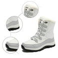 thumbnail image 6 of Gyexs Mens Snow Boots Size 13, Womens Winter Shoes Wide Width, Orthotic Technology, Lace-Up, Chukka, Snip Toe, Women's Fashion, White, Size 7.5, 6 of 8