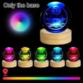 thumbnail image 4 of Solid Wood Circular Crystal Lamp Holder, Led Lamp Holder, Rechargeable Type, 4 of 8