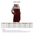 thumbnail image 5 of Vestido de cuello redondo para mujer, manga larga, estampado de leopardo, franjas de diferente color, suelto, cómodo, bolsillo lateral, vestido femenino, 5 of 5