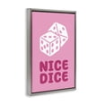 thumbnail image 4 of Stupell Industries Nice Dice Phrase Entertainment Painting Gray Floater Framed Canvas Art Print Wall Art, 21 x 31, 4 of 10