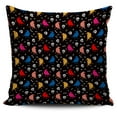 thumbnail image 1 of Funda de cojín con estampado de cuervos de colores, 1 of 5