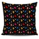 thumbnail image 1 of Funda de cojín con estampado de cuervos de colores, 1 of 5
