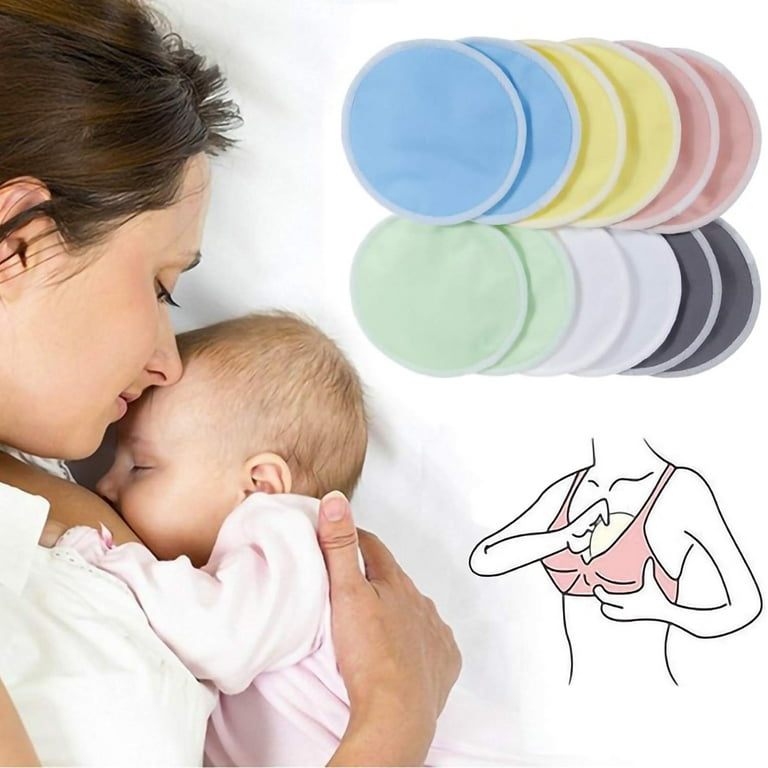 14-Pack Organic Nursing Pads - Washable Breast Pads for
