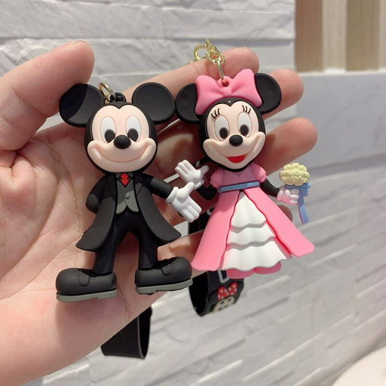 Disney Cartoon Anime Accessories Mickey Keychain Cute Minnie