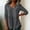 Gray, variant on Gamivast Babydoll Blouses for Women Peplum 3/4 Sleeve Casual Tunic Tops Solid Color Babydoll Shirts Loose Fit Flowy Lightweight Comfortable Spring Fall Everyday Wear