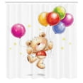thumbnail image 2 of Ambesonne Colorful Shower Curtain, Teddy Bear with Baloon, 69"Wx84"L, Multicolor, 2 of 4