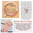 thumbnail image 2 of QHUDLV ZXCVWWE Breast Cancer Awareness Bracelets,Pink Rhinestone Ribbon Charm Beads Bracelet, Inspirational Encouragement Gifts Natural Stone Bead Ribbon Charm Bracelet for Women Girls, 2 of 5