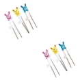 thumbnail image 1 of Wosthever Palillos de metal Patrón de dibujos animados Niños Acero inoxidable Comedor profesional Utensilio de entrenamiento Prop puntos Vajilla Rosa/Amarillo/Azul 2piezas Wosthever CBP352433, 1 of 6