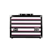 Caboodles Inspired Makeup Case, 2 Tray, Multi Color Striped