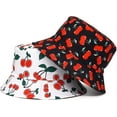 thumbnail image 5 of CoCopeaunts Men Fisherman Hat Cherry Fruit Cotton Women Bucket Hat Summer Travel Packable Wide Brim Reversible Fisherman Cap, 5 of 8