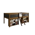thumbnail image 4 of Castle Place  Modern Twin Loft Bed with Storage Rack, Walnut, 4 of 12